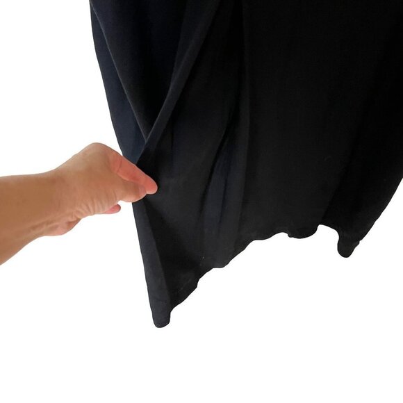 Surya Womens Duster Black Size Large Vintage Open Front Embroidered Rayon Pocket - Picture 5 of 16